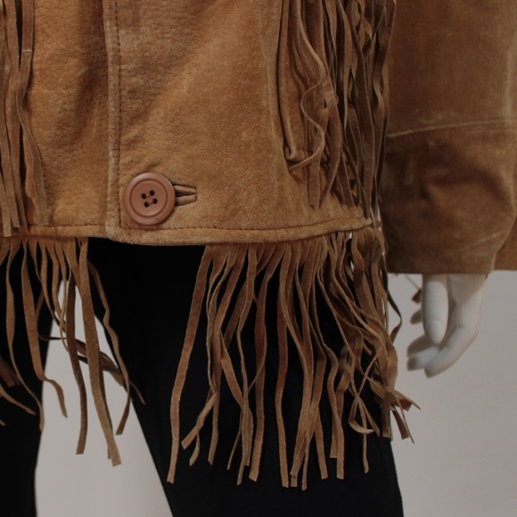 Ladies Suede Fringe Jacket - Picture 2 of 5